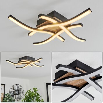 Letala Taklampa LED träoptik, 4-ljuskällor
