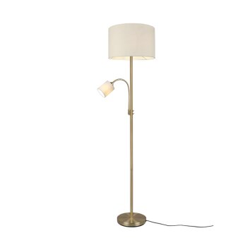 Trio Lampor HOTEL Golvlampa, Läslampa Mässing, 2-ljuskällor