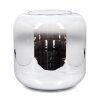 Lampskärm i glas  Lauden Reservglas, reservdel 25 cm Krom, Klart, Rökfärger