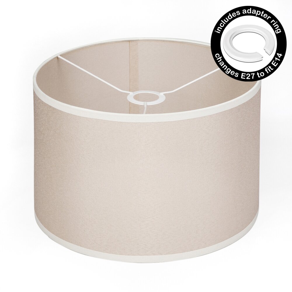 Tyg-lampskärm Bassagoda reservdel, Lampskärm Beige, Vit main product photo