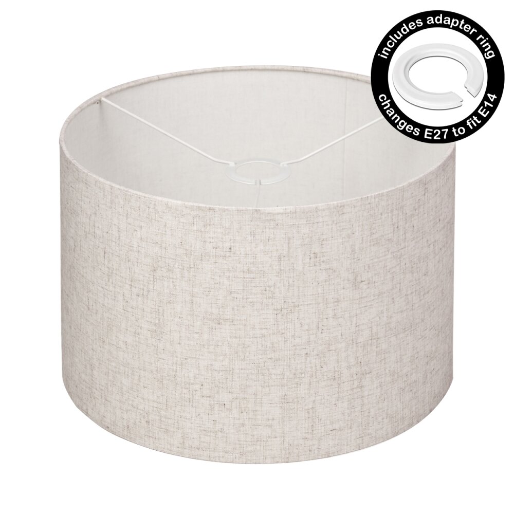 Tygskärm Bassagoda reservdel, Lampskärm Beige, Vit main product photo