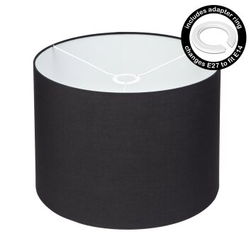Tyg-lampskärm  Bassagoda reservdel, Lampskärm Svart, Vit
