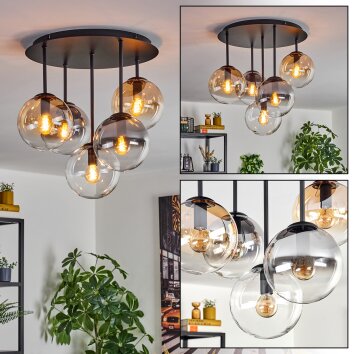 Gastor Taklampa, kullampa 45 cm Amber, Klart, Rökfärger, 5-ljuskällor