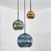 Koyoto Pendellampa, kullampa, Pendelbelysning, Pendellampa Cluster 30 cm Blå, Guld, Grön, 3-ljuskällor