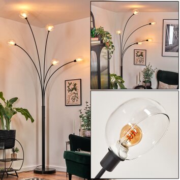 Nikkala Golvlampa Svart, 5-ljuskällor