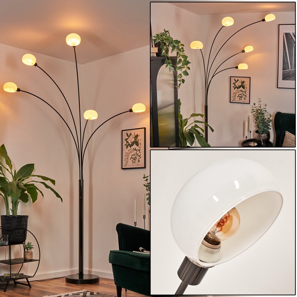 Nikkala Golvlampa Krom, Svart, 5-ljuskällor main product photo