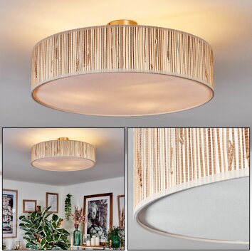 Foggia Taklampa Nickel matt, 3-ljuskällor
