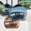 Koyoto Taklampa, kullampa 45 cm Blå, Grön, Kopparfärg, 5-ljuskällor