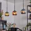 Koyoto Pendellampa, kullampa, Pendelbelysning Blå, Grön, Kopparfärg, 3-ljuskällor