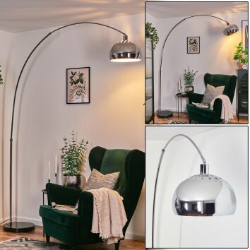 Baloca Golvlampa Krom, Svart, 1-ljuskällor