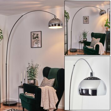 Baloca Golvlampa Krom, Svart, 1-ljuskällor