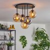 Gastor Taklampa, kullampa 45 cm Amber, Rökfärger, 5-ljuskällor