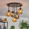 Gastor Taklampa, kullampa 45 cm Amber, Rökfärger, 5-ljuskällor