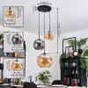 Ripoll Pendellampa, kullampa, Pendellampa Cluster Amber, Rökfärger, 3-ljuskällor