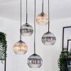 Koyoto Pendellampa, kullampa, Pendellampa Cluster Amber, Klart, Rökfärger, 5-ljuskällor