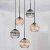 Koyoto Pendellampa, kullampa, Pendellampa Cluster Amber, Klart, Rökfärger, 5-ljuskällor