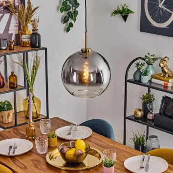 Koyoto Pendellampa, kullampa, Pendelbelysning Guld, Svart, 1-ljuskällor Koyoto Pendellampa, kullampa, Pendelbelysning Guld, Svart, 1-ljuskällor
