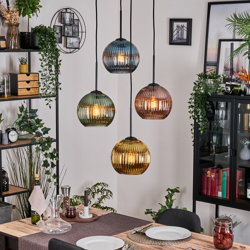 Koyoto Pendellampa, kullampa, Pendellampa Cluster 35 cm Blå, Guld, Grön, Kopparfärg, 4-ljuskällor main product photo