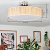 Foggia Taklampa Nickel matt, 3-ljuskällor