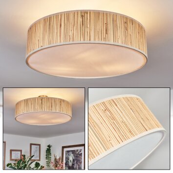 Foggia Taklampa Nickel matt, 3-ljuskällor