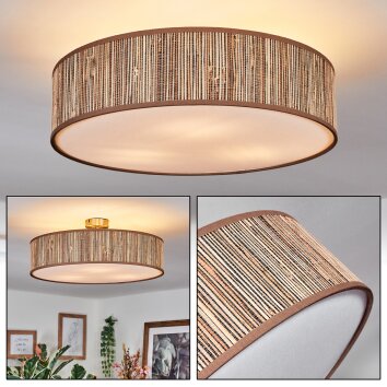 Foggia Taklampa Nickel matt, 3-ljuskällor