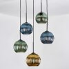 Koyoto Pendellampa, kullampa, Pendellampa Cluster 45 cm Blå, Guld, Grön, 5-ljuskällor