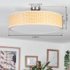 Foggia Taklampa Nickel matt, 3-ljuskällor