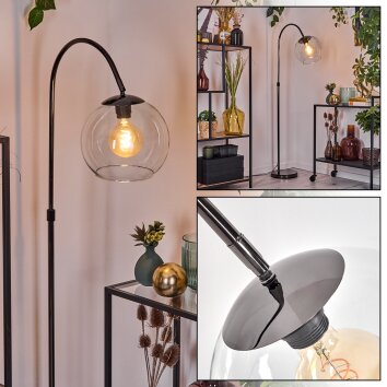 Koyoto Golvlampa Krom, Svart, 1-ljuskällor