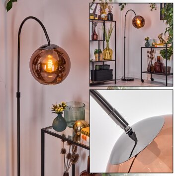 Koyoto Golvlampa Krom, Svart, 1-ljuskällor