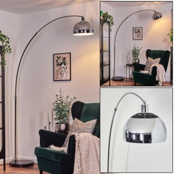Baloca Golvlampa Krom, Svart, 1-ljuskällor