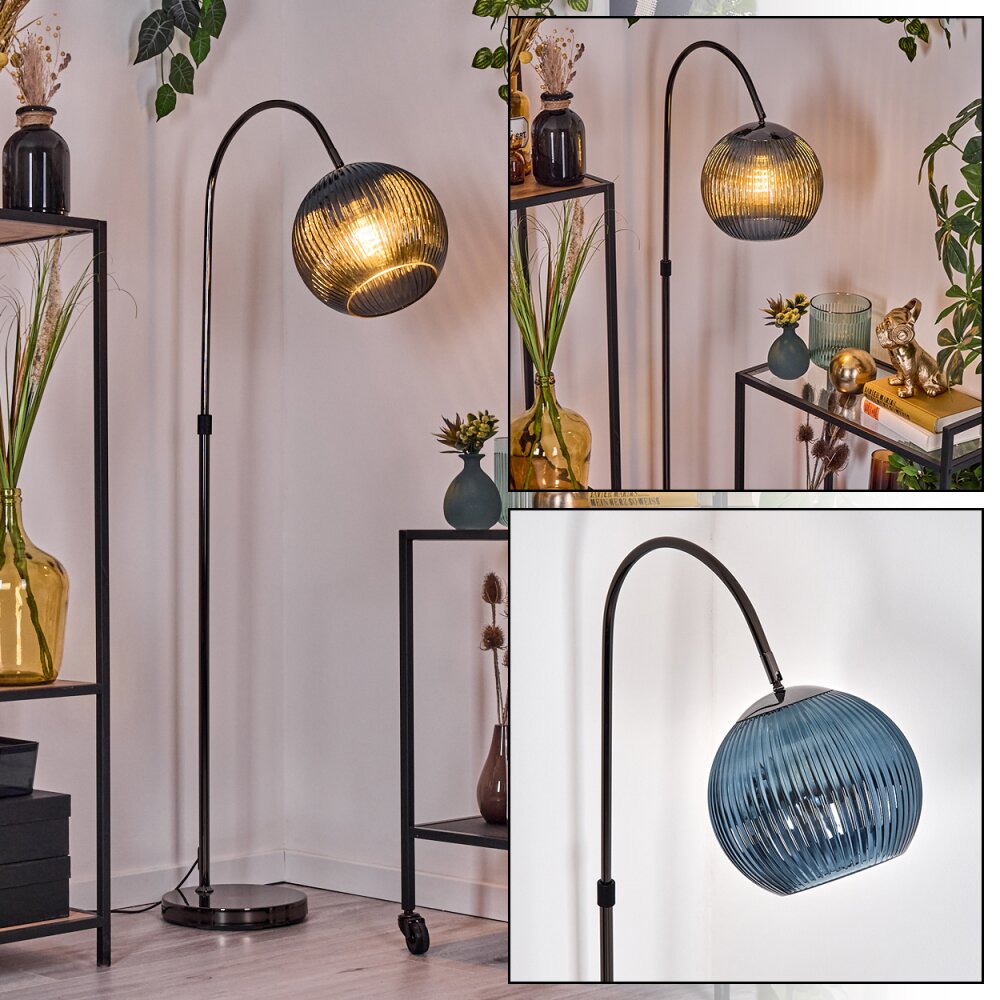 Koyoto Golvlampa Krom, Svart, 1-ljuskällor main product photo