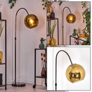 Koyoto Golvlampa Krom, Svart, 1-ljuskällor
