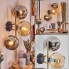 Koyoto kullampa, Vägglampa Guld, Svart, 3-ljuskällor