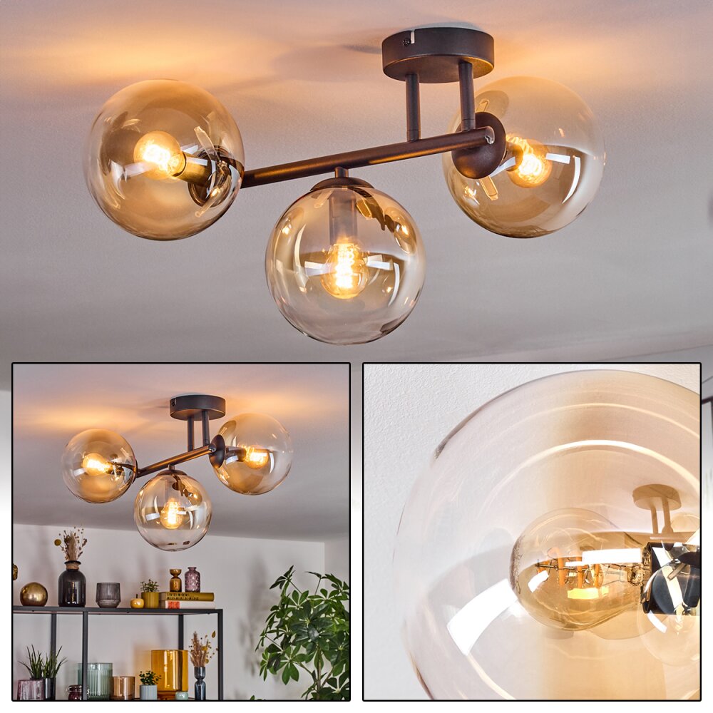 Gastor Taklampa, kullampa Amber, Klart, 3-ljuskällor main product photo