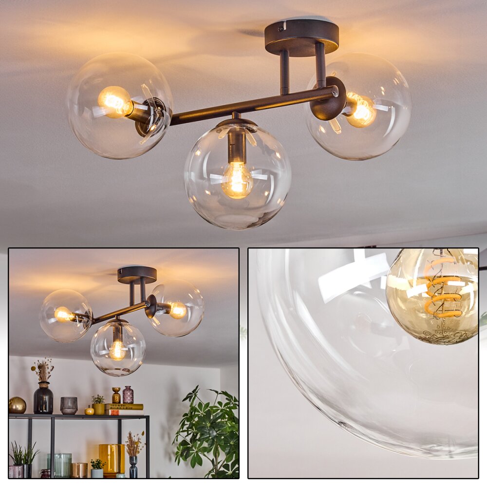 Gastor Taklampa, kullampa Klart, 3-ljuskällor main product photo