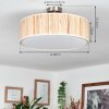 Foggia Taklampa Nickel matt, 3-ljuskällor