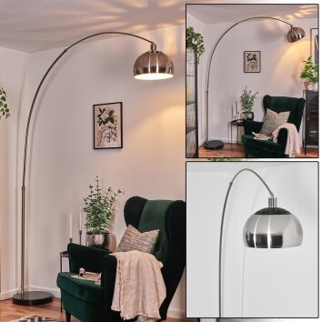Baloca Golvlampa Nickel matt, Svart, 1-ljuskällor