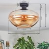 Mertola Taklampa Amber, 1-ljuskällor