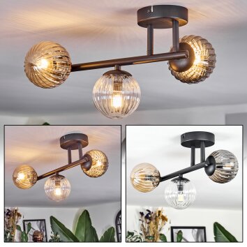 Chehalis Taklampa, kullampa Amber, Klart, Rökfärger, 3-ljuskällor