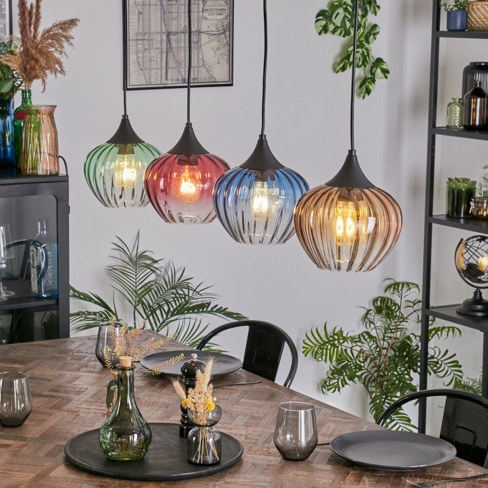 Cem Pendellampa, Pendelbelysning Blå, Gul, Grön, Klart, Röd, 4-ljuskällor main product photo