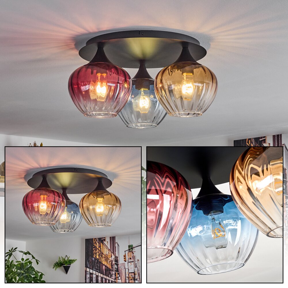 Cem Taklampa Blå, Gul, Klart, Röd, 3-ljuskällor main product photo