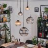 Koyoto Pendellampa, kullampa, Pendellampa Cluster Amber, Klart, Rökfärger, 5-ljuskällor