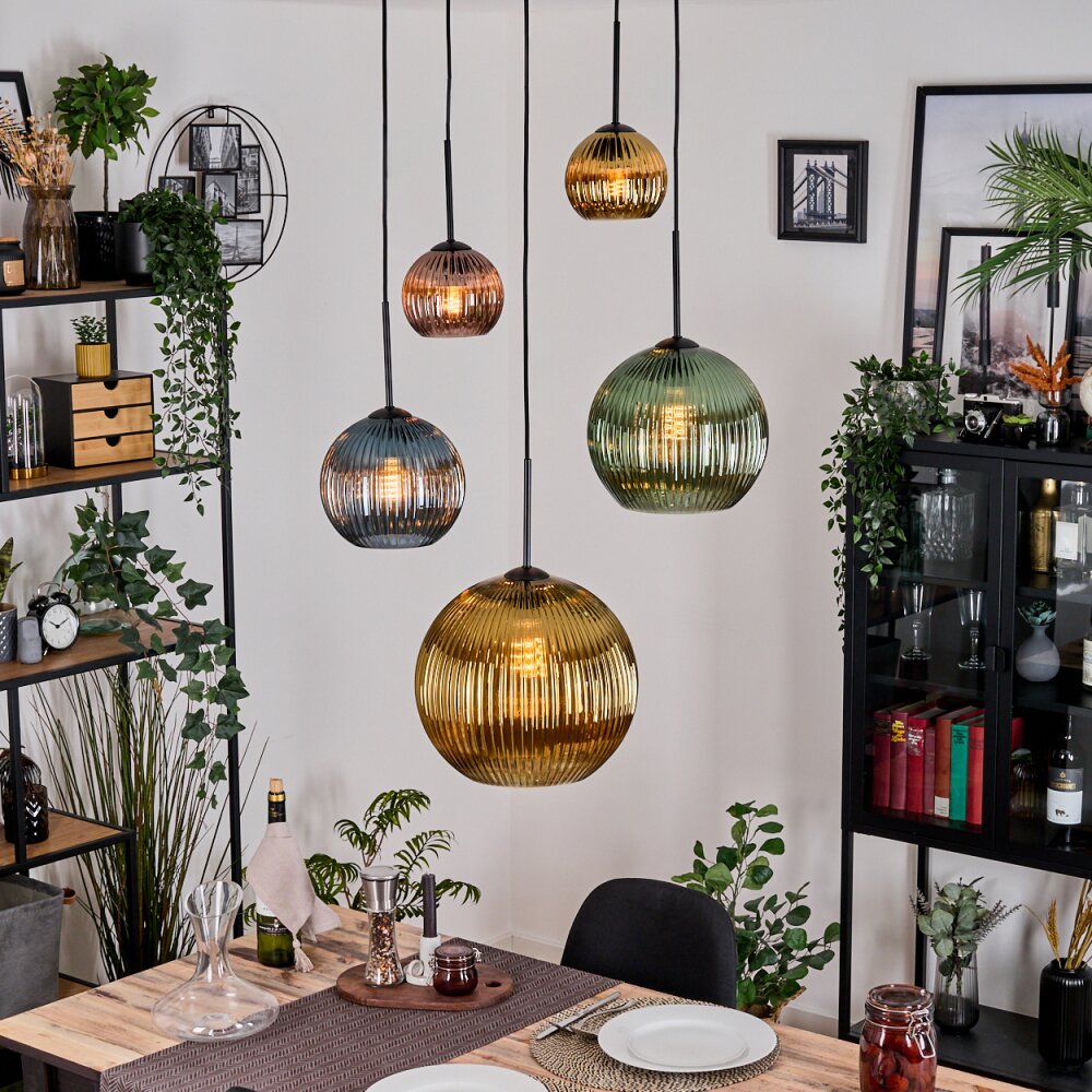 Koyoto Pendellampa, kullampa, Pendellampa Cluster Blå, Guld, Grön, Kopparfärg, 5-ljuskällor main product photo