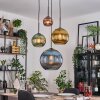 Koyoto Pendellampa, kullampa, Pendellampa Cluster 35 cm Blå, Guld, Grön, Kopparfärg, 4-ljuskällor
