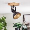 Hagan Taklampa, Takstrålkastare Krom, Naturfärger, Svart, 1-ljuskällor