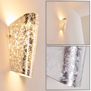 Acerra Up & Down Lampa, Vägglampa Silver, 1-ljuskällor