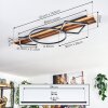Pompu Taklampa LED Trä mörkt, Svart, 1-ljuskällor