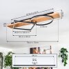 Pompu Taklampa LED Trä ljus, Svart, 1-ljuskällor