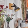Hagan Vägglampa, Väggspotlight Krom, Naturfärger, Svart, 1-ljuskällor