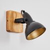 Hagan Vägglampa, Väggspotlight Krom, Naturfärger, Svart, 1-ljuskällor